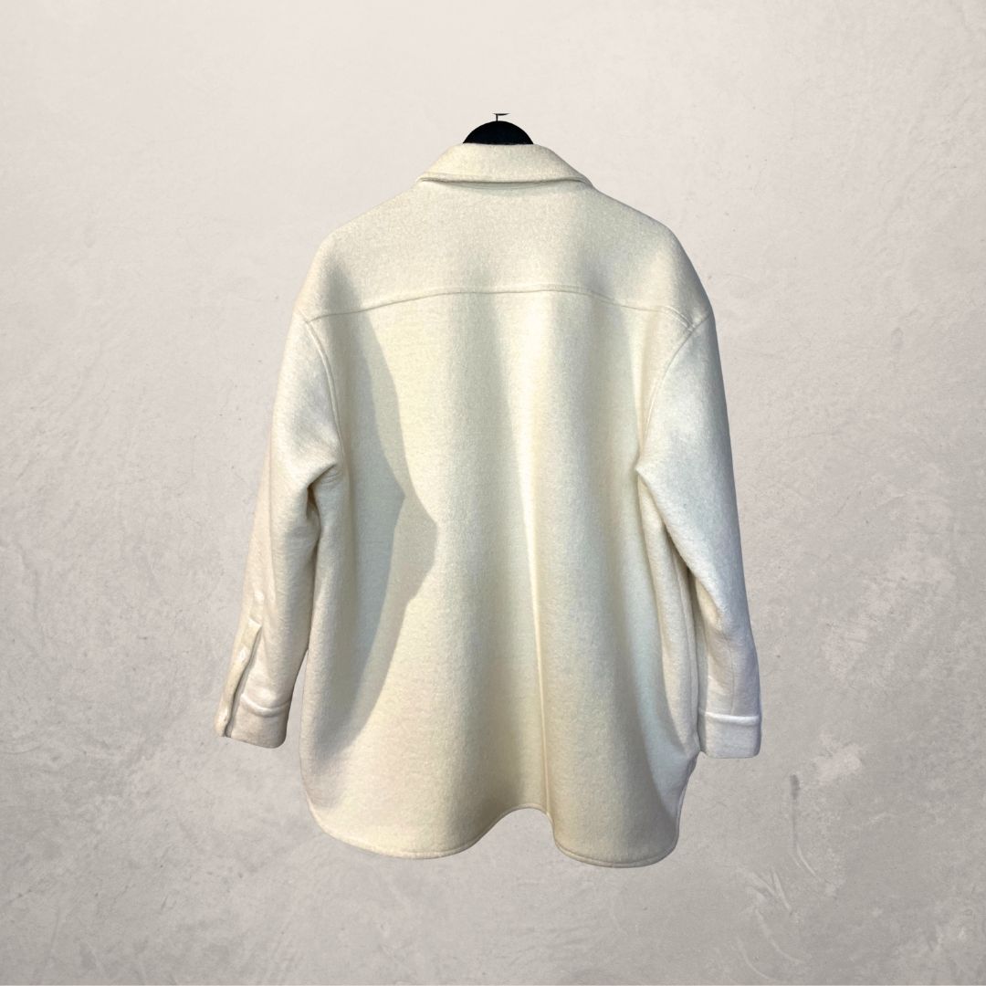 CKJ white felt overshirt jacket M