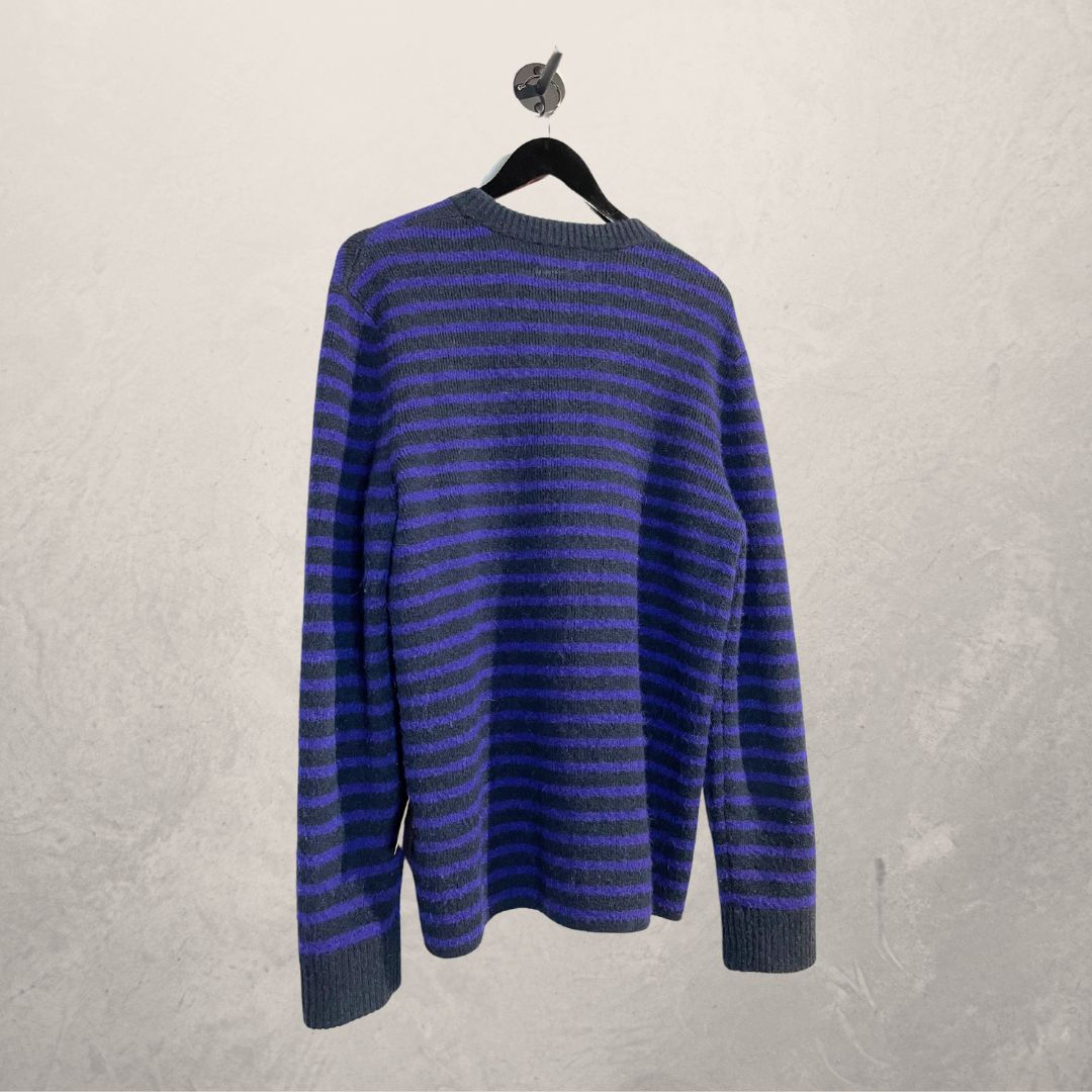 COS black and purple alpaca/polyester blend jumper M