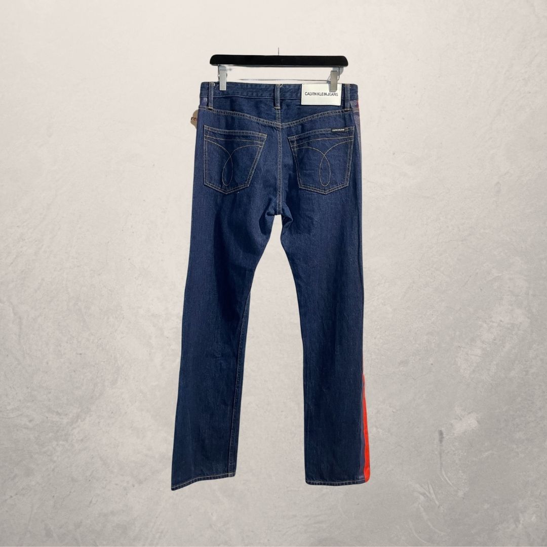 Calvin Klein Jeans by RAF SIMONS donkerblauwe denim rode streep 32x32