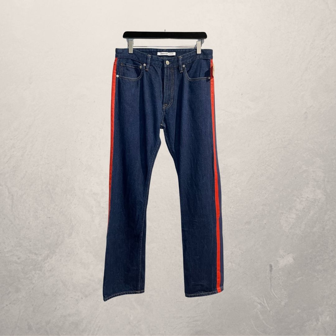 Calvin Klein Jeans by RAF SIMONS donkerblauwe denim rode streep 32x32