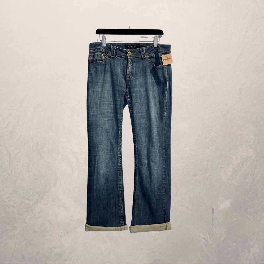 Calvin Klein blauwe low rise flared jeans M