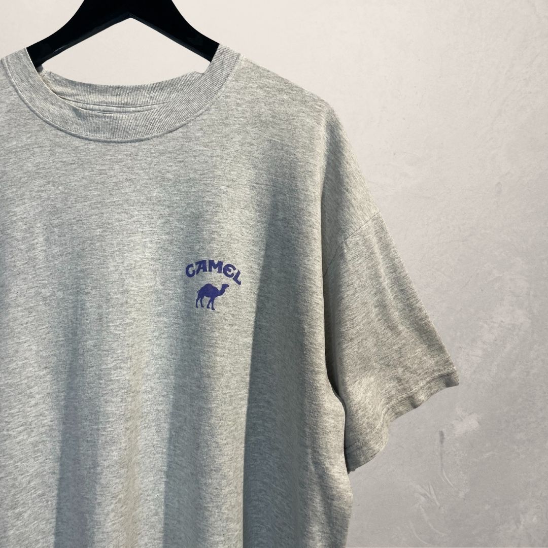Kameelgrijs blauw logo T-shirt XL