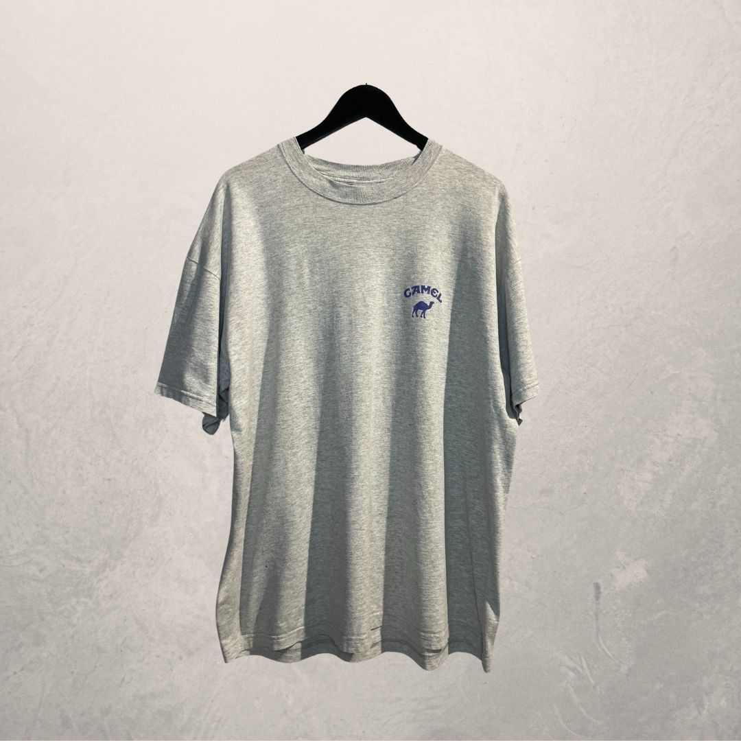 Kameelgrijs blauw logo T-shirt XL