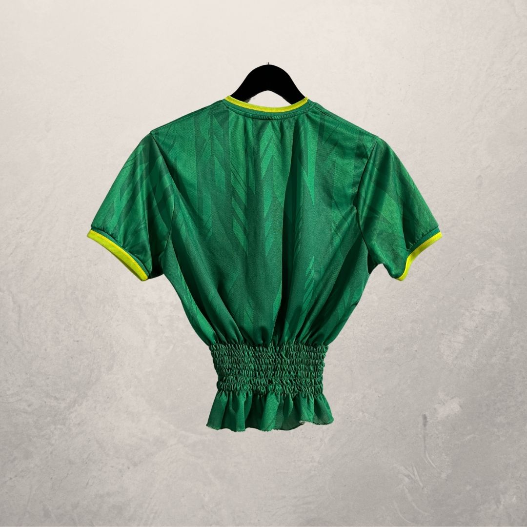 Casablanca groen geplooid shirt OS- door @Home_is_a_Runway