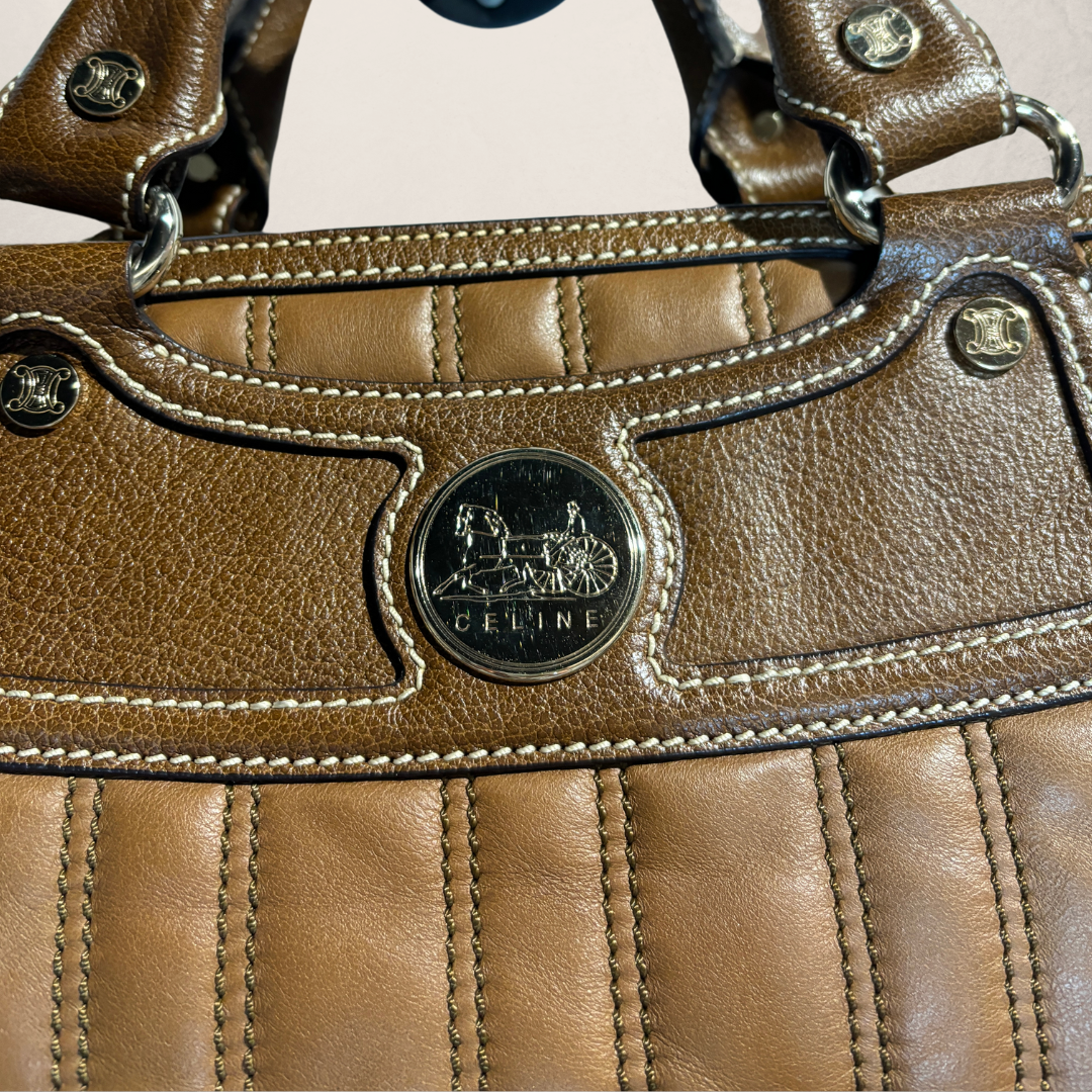 Céline bruine leren handtas medium - door RomaeStudios