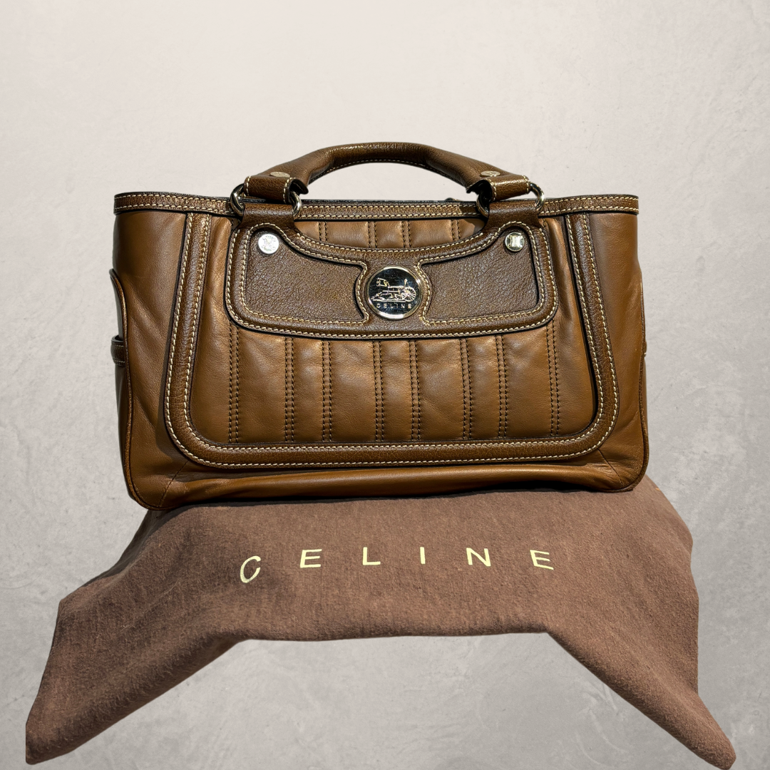 Céline bruine leren handtas medium - door RomaeStudios