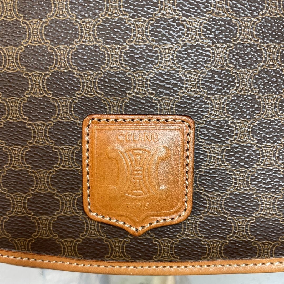 Celine brown macadam crossbody bag - by Romae Studios