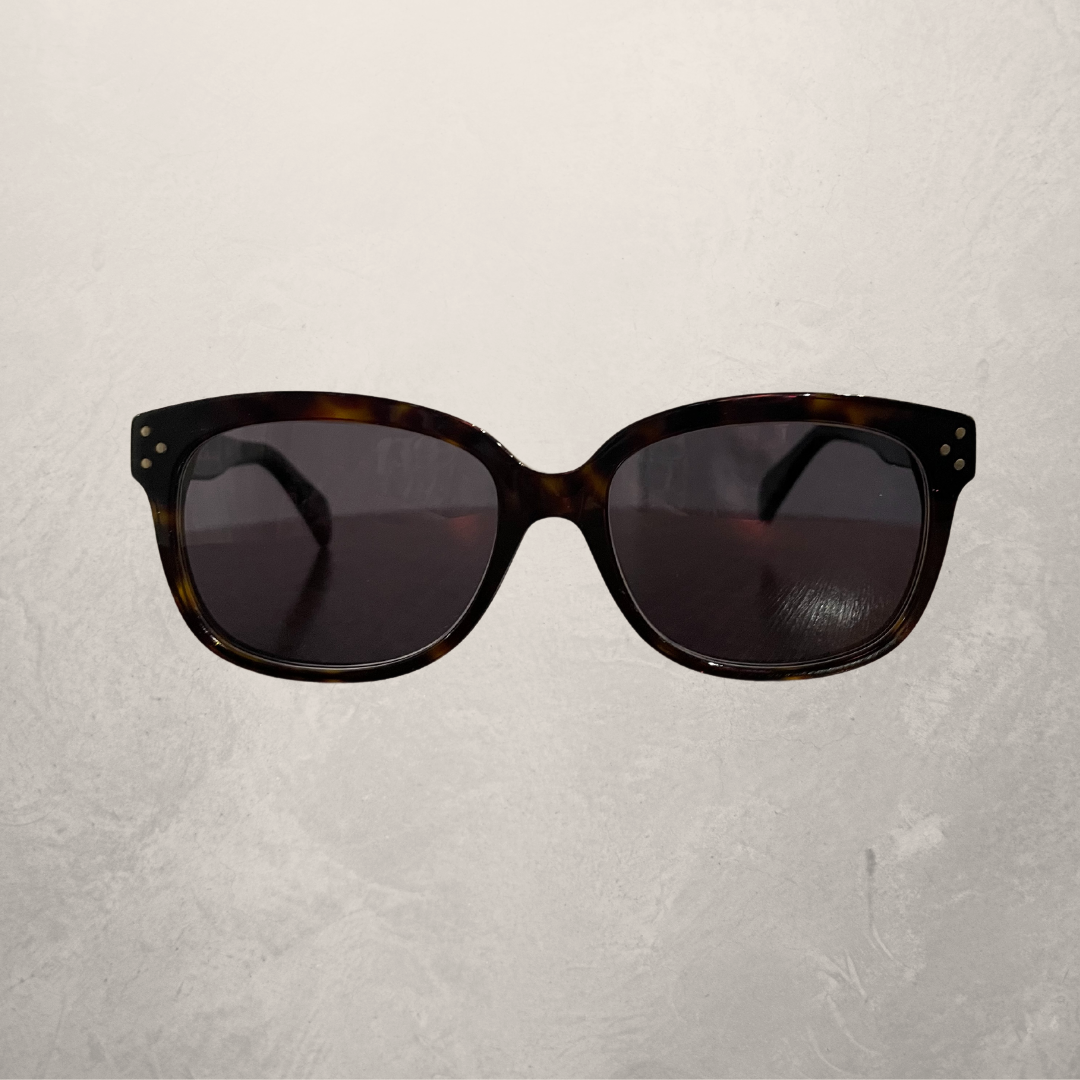 Celine brown tortoise shell sunglasses (with case)