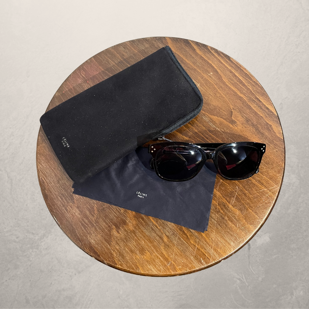 Celine brown tortoise shell sunglasses (with case)