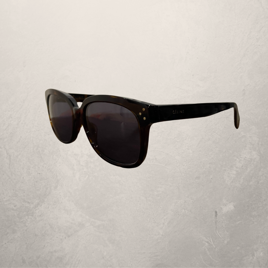 Celine brown tortoise shell sunglasses (with case)