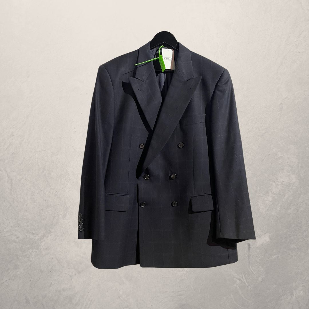 Cherry Lips marineblauwe strepen double breasted vintage blazer L/XL - Door @Marrart