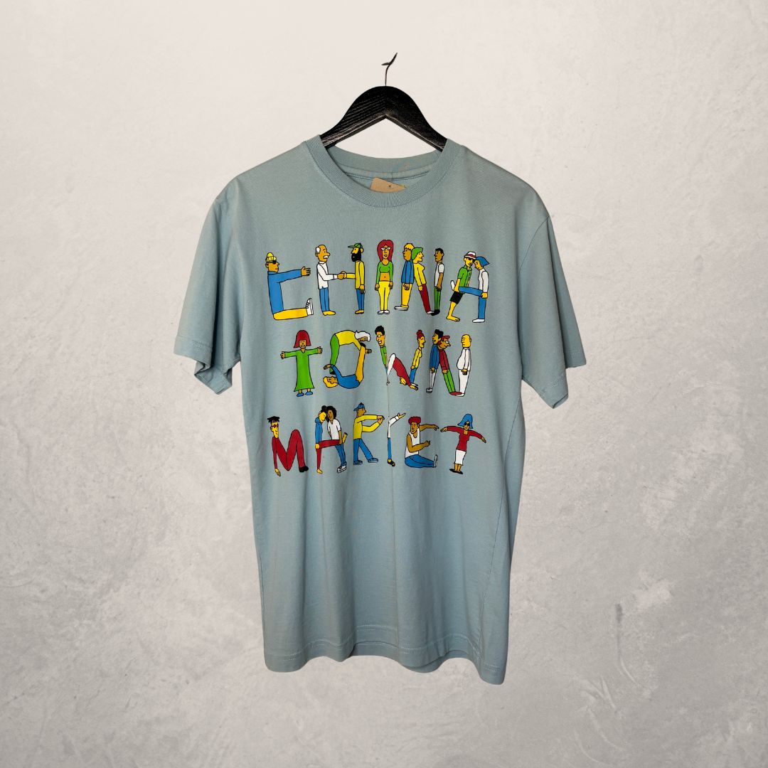 Chinatown market light blue graphic t shirt S