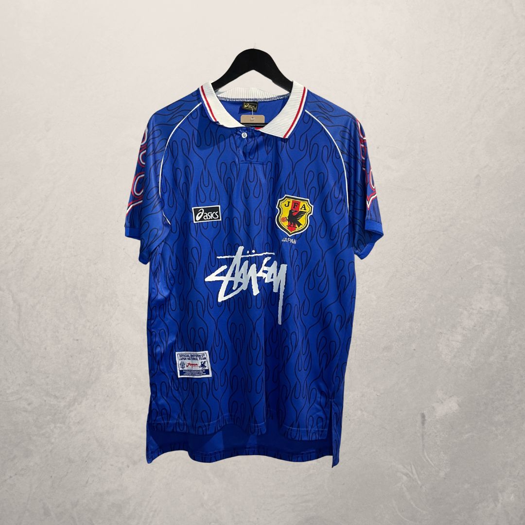 Concept Stussy Replica x Japan blue football jersey L
