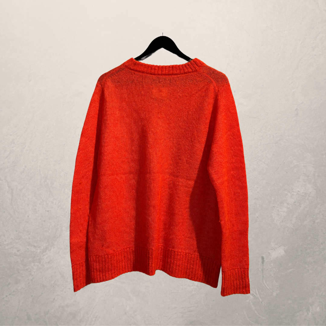 Cos oranje mohair wol mix trui L