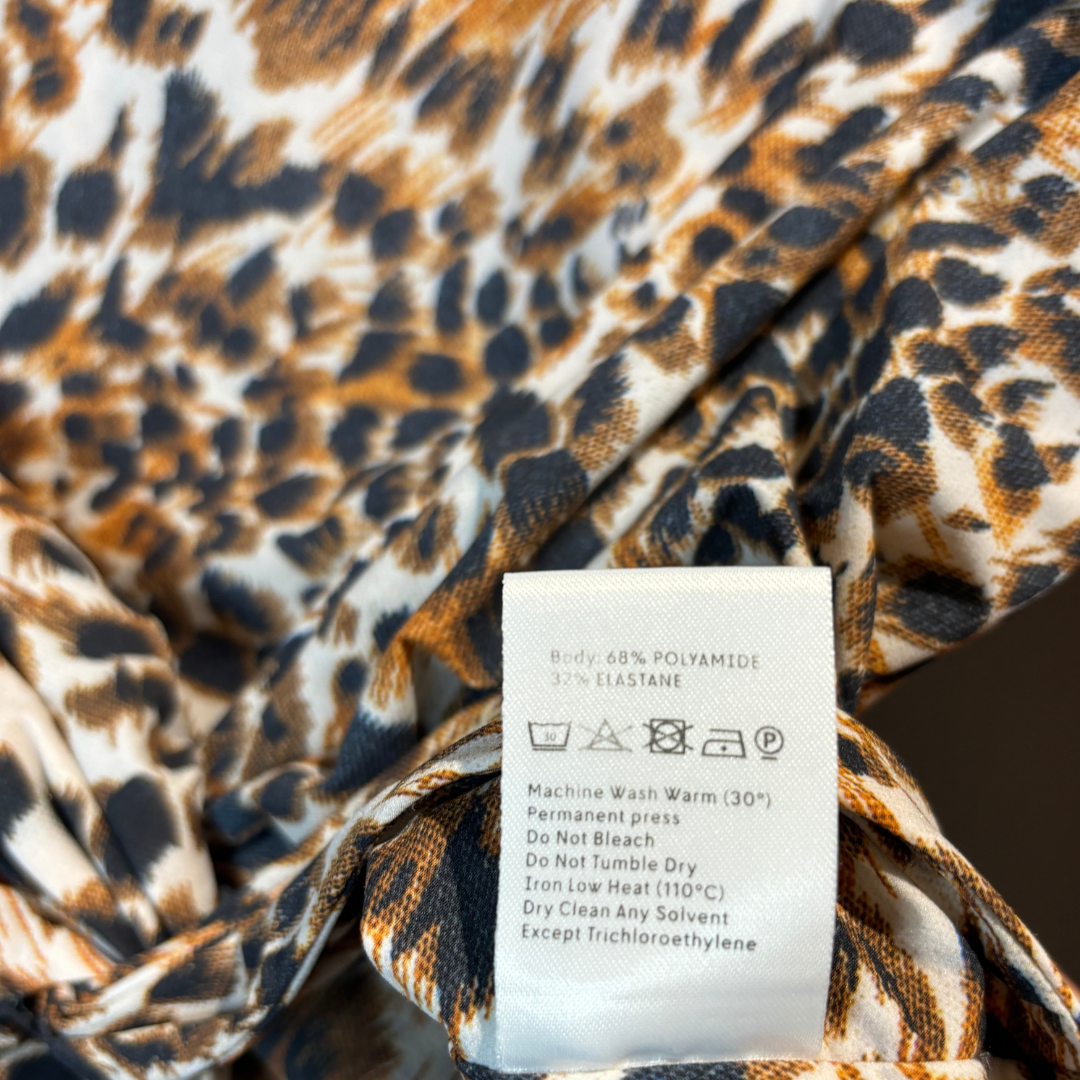 Nanushka luipaard voorkant twist crop top S