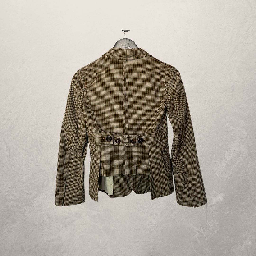 DSQUARED2 beige/brown checkered blazer S