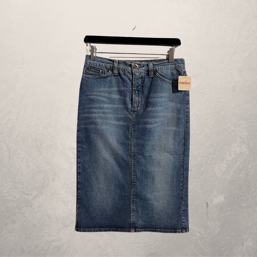 Dolce & Gabbana middenblauwe denim rok L