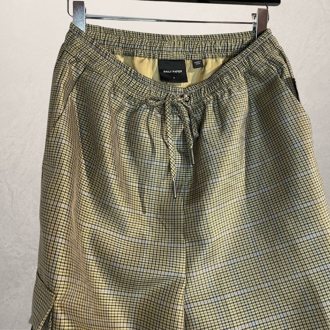 Daily Paper beige geruite broek S