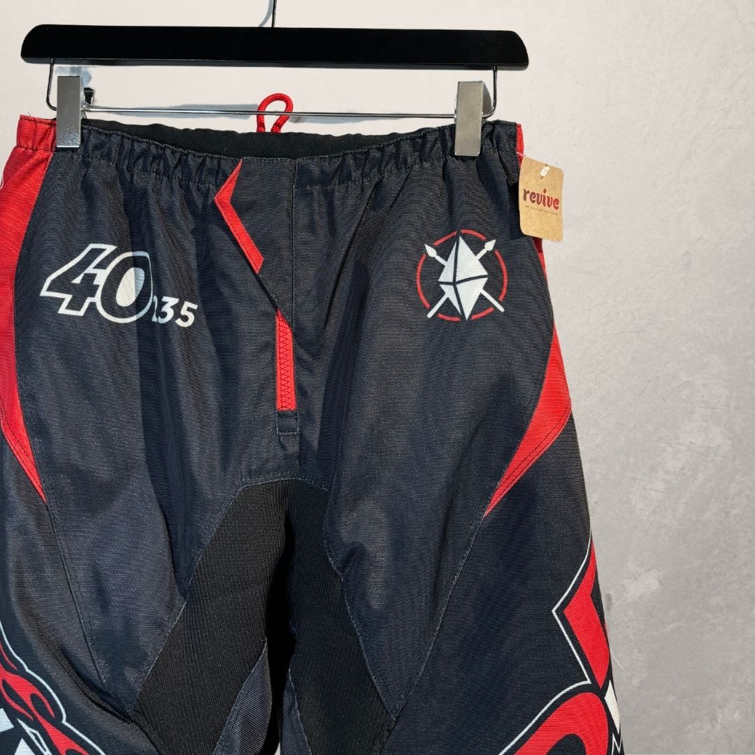 Daily Paper black and red moto pants S