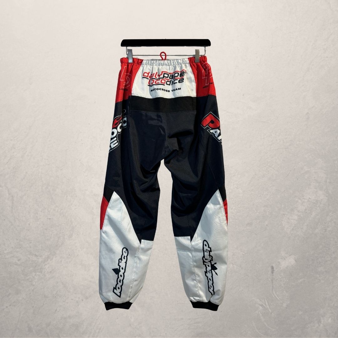 Daily Paper black and red moto pants S