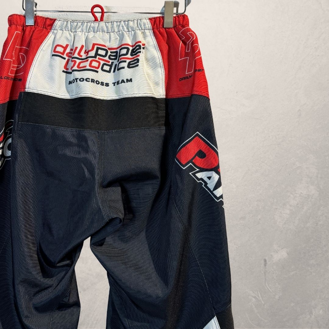 Daily Paper black and red moto pants S
