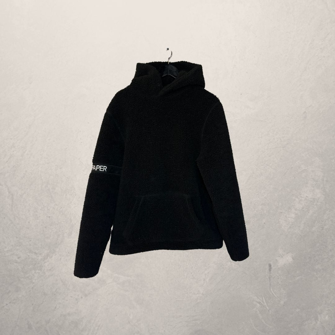 Daily Paper black fur hoodie M/L
