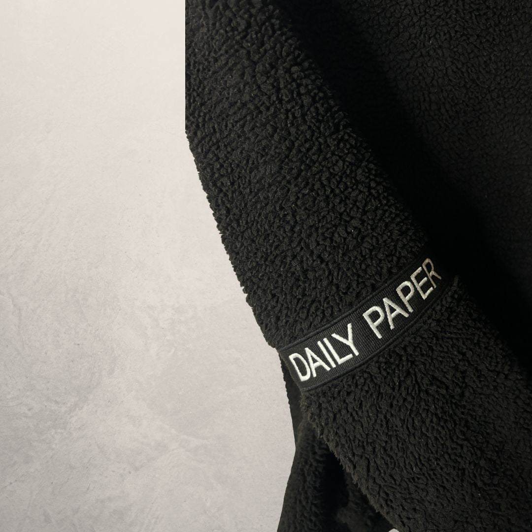 Daily Paper black fur hoodie M/L
