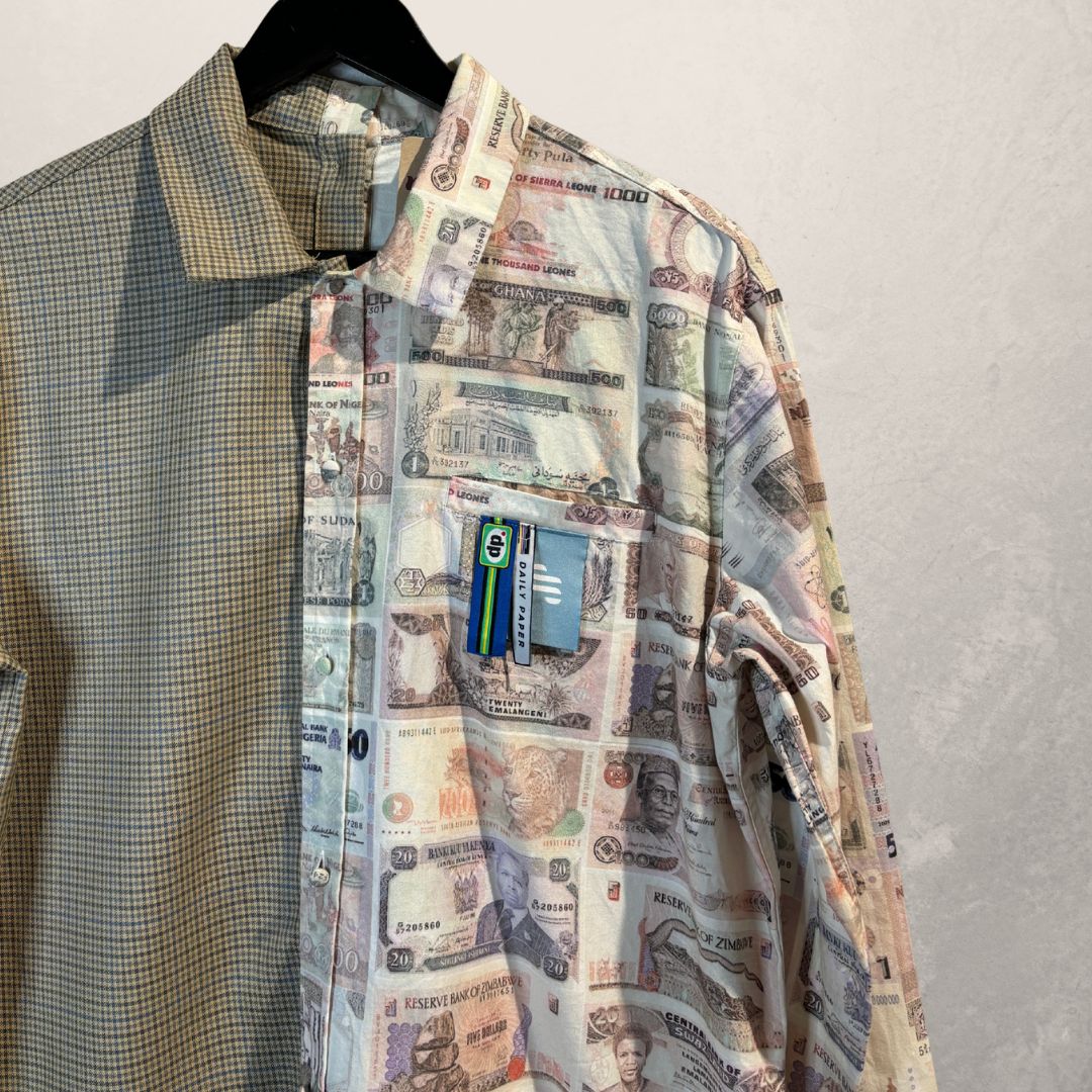 Daily Paper bruin splitpatroon shirt S (set)