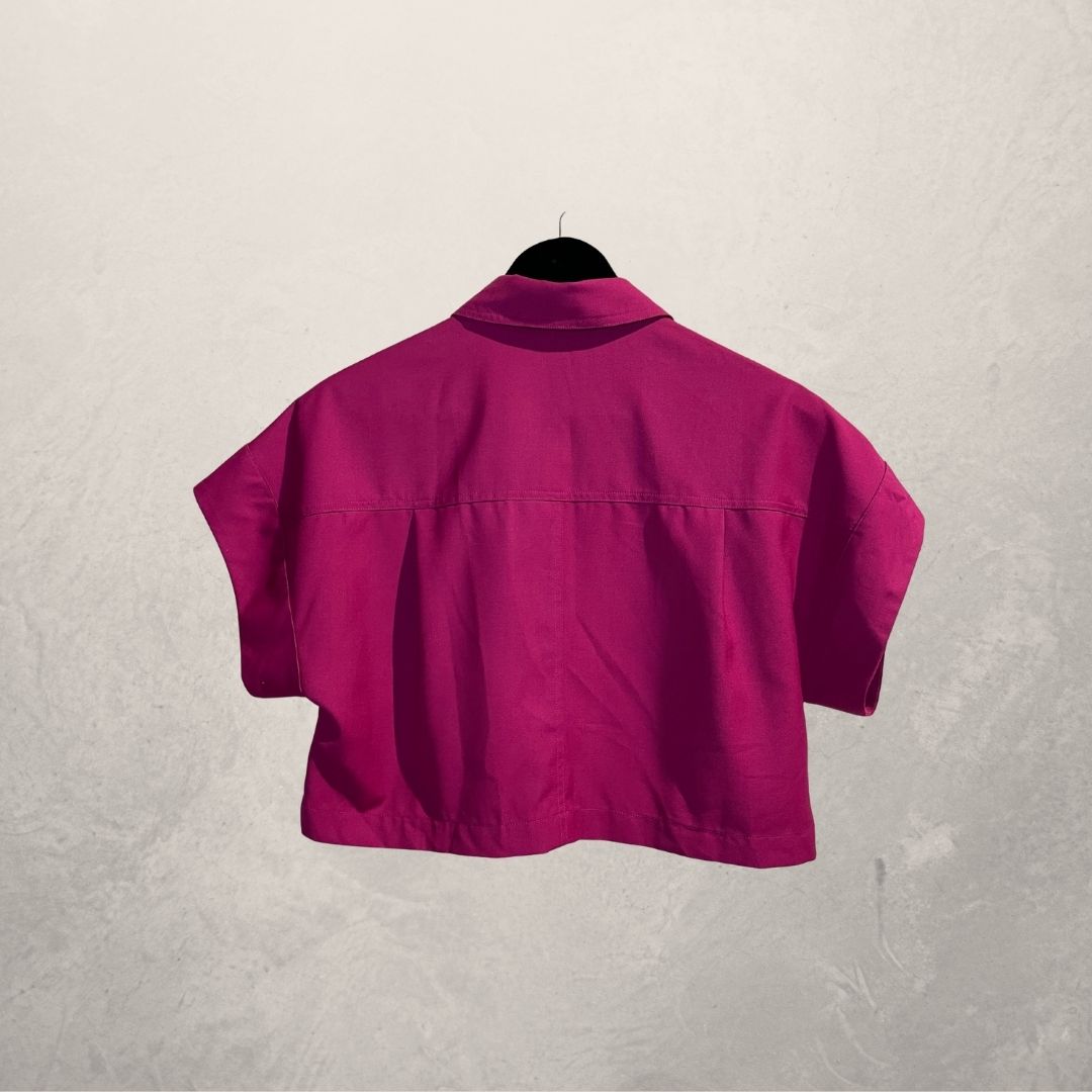 Daily Paper fuchsia cropped shirt XS (set)