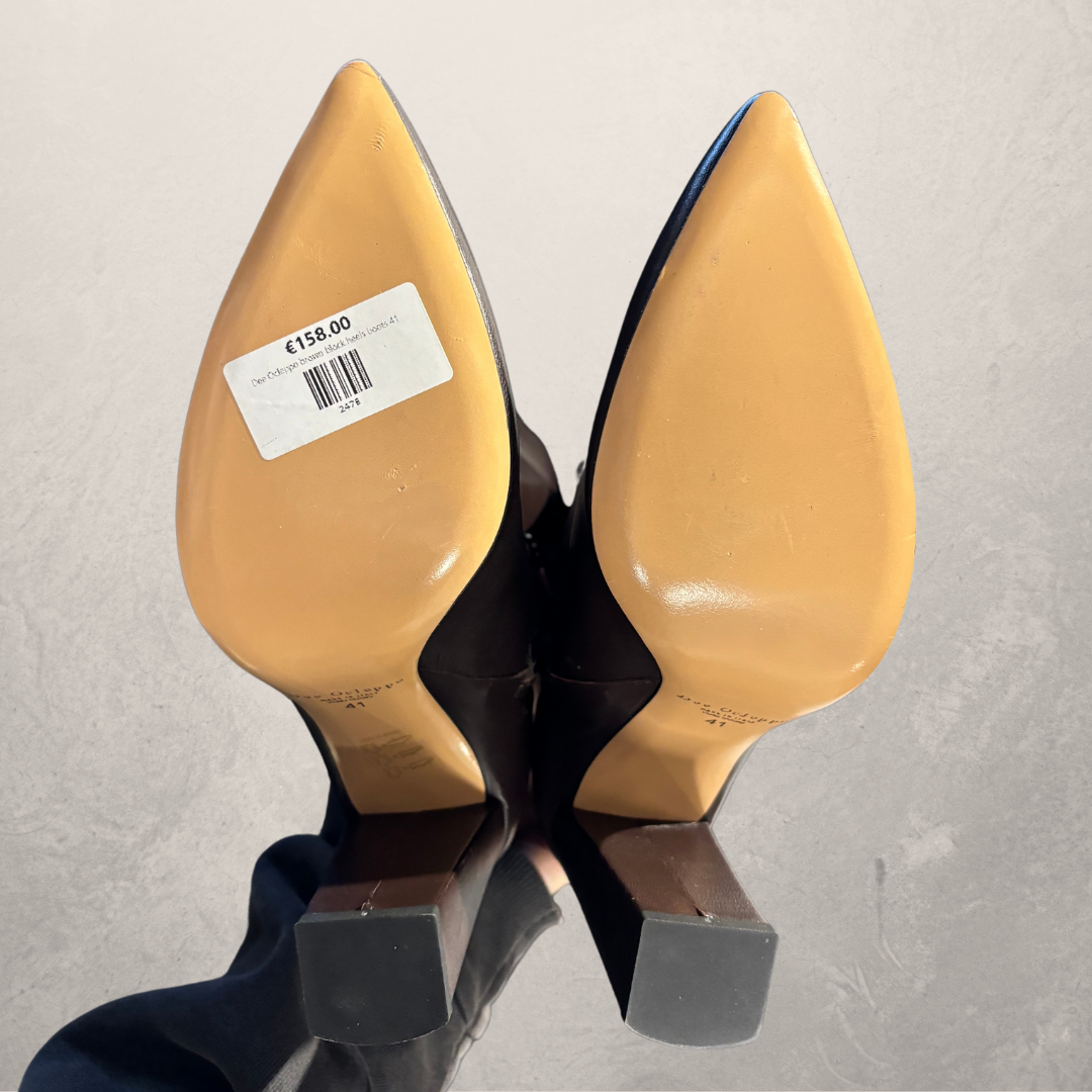 Dee Ocleppo brown block heels boots 41