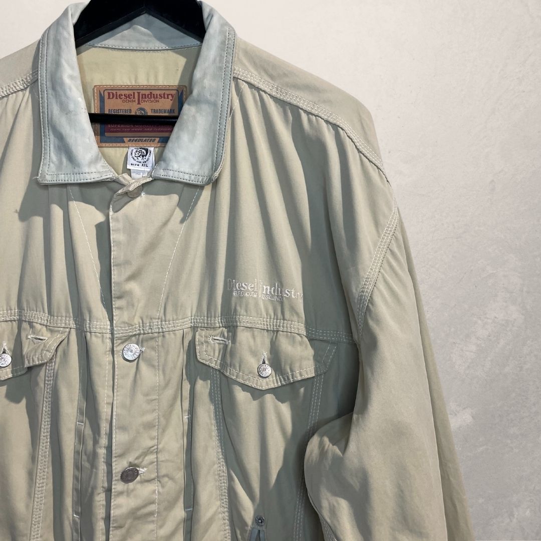Vintage Diesel beige denim jasje XXL