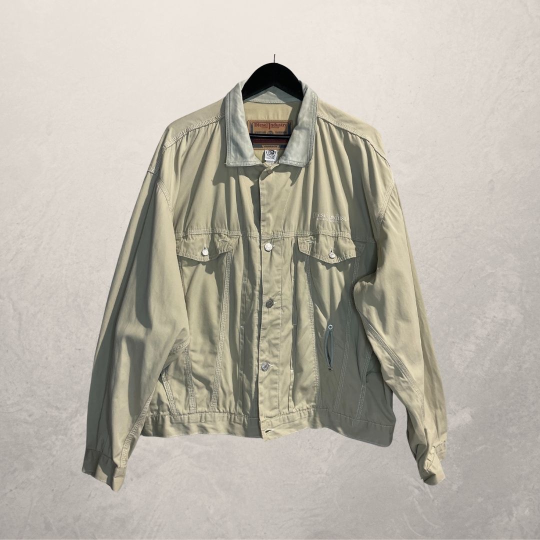 Vintage Diesel beige denim jasje XXL
