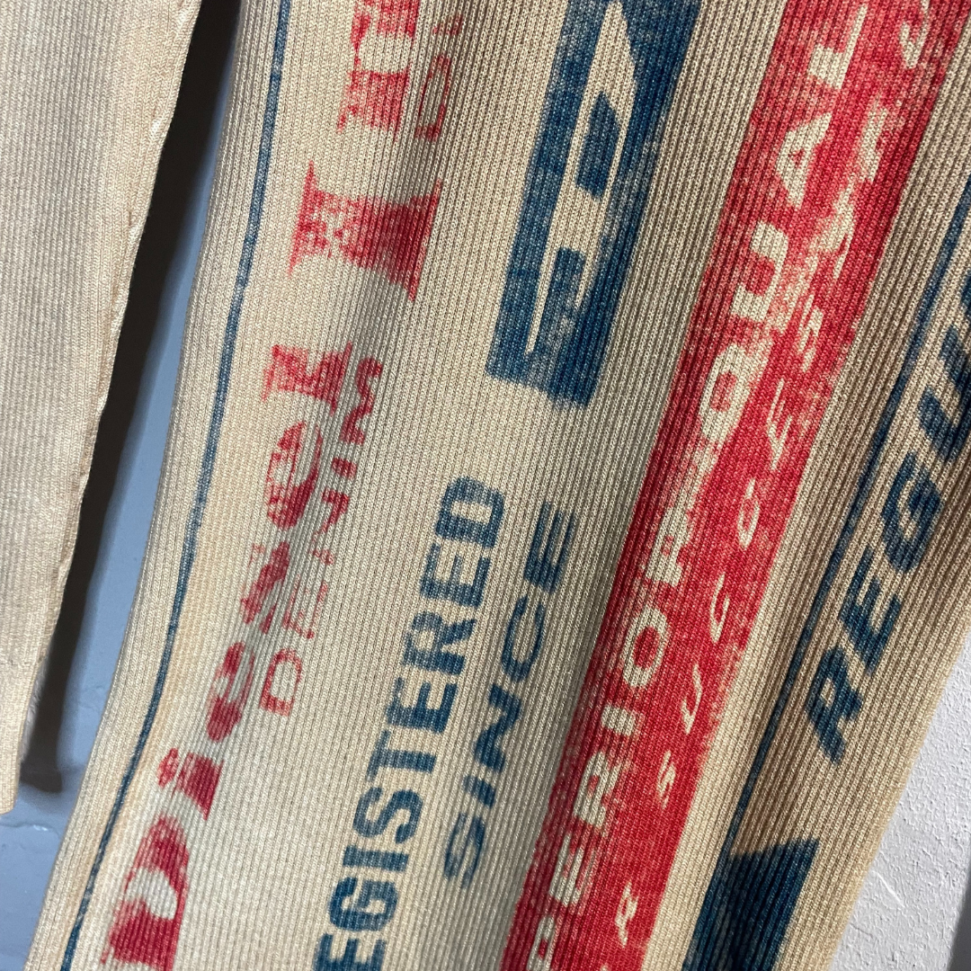 Diesel beige knit logo graphic dress S