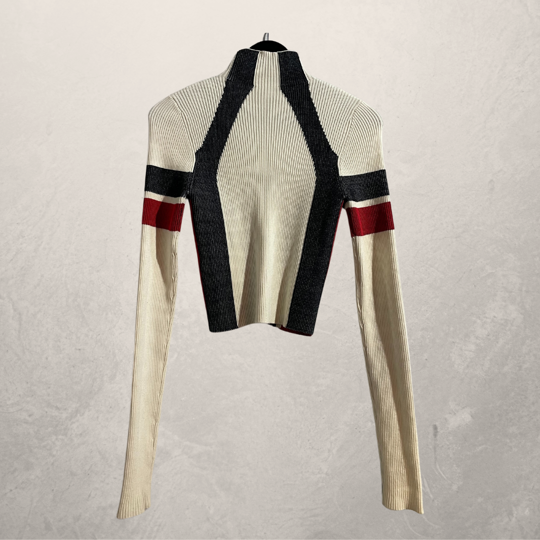 Diesel beige red fitted knit jumper S