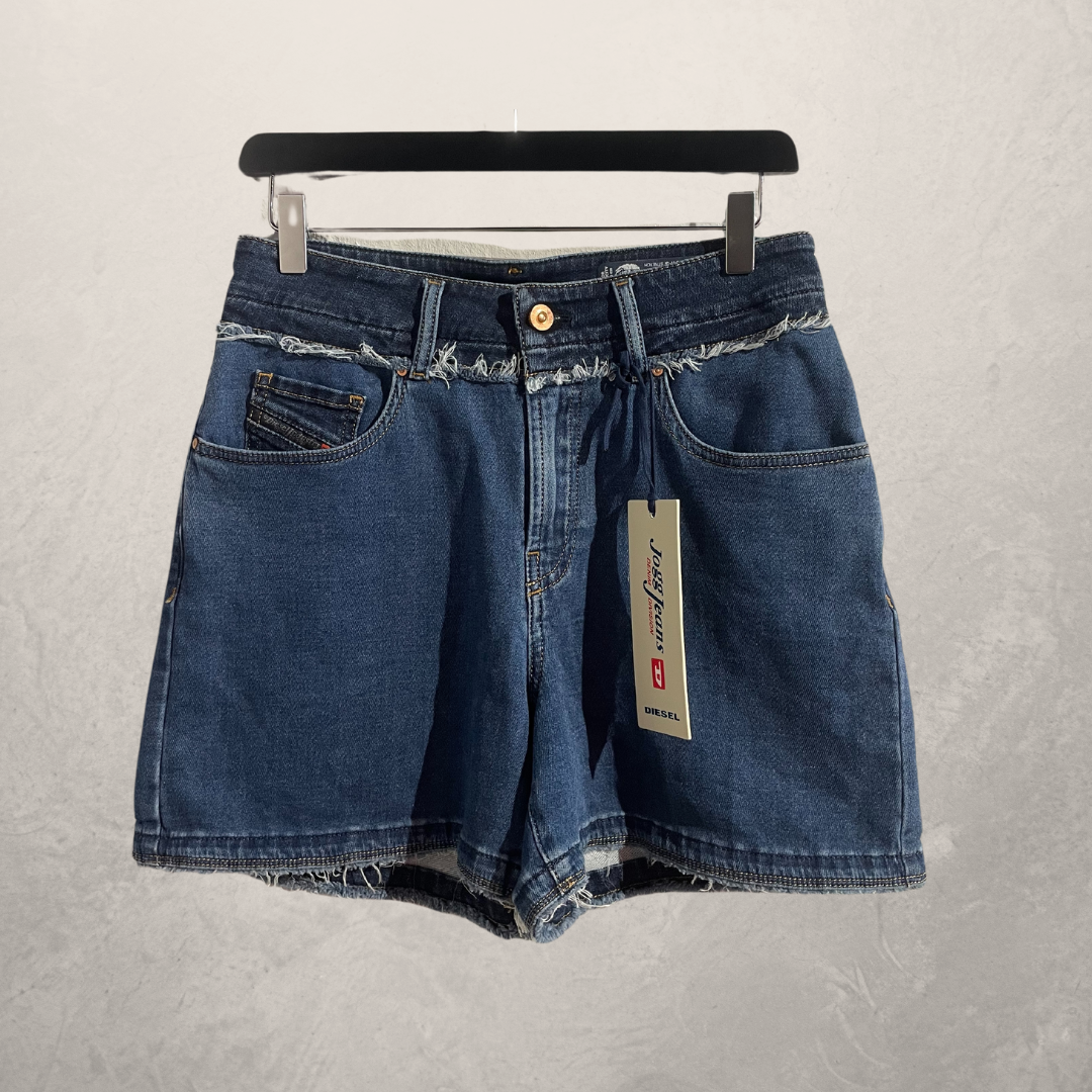 Diesel mid blue hi waist shorts 27
