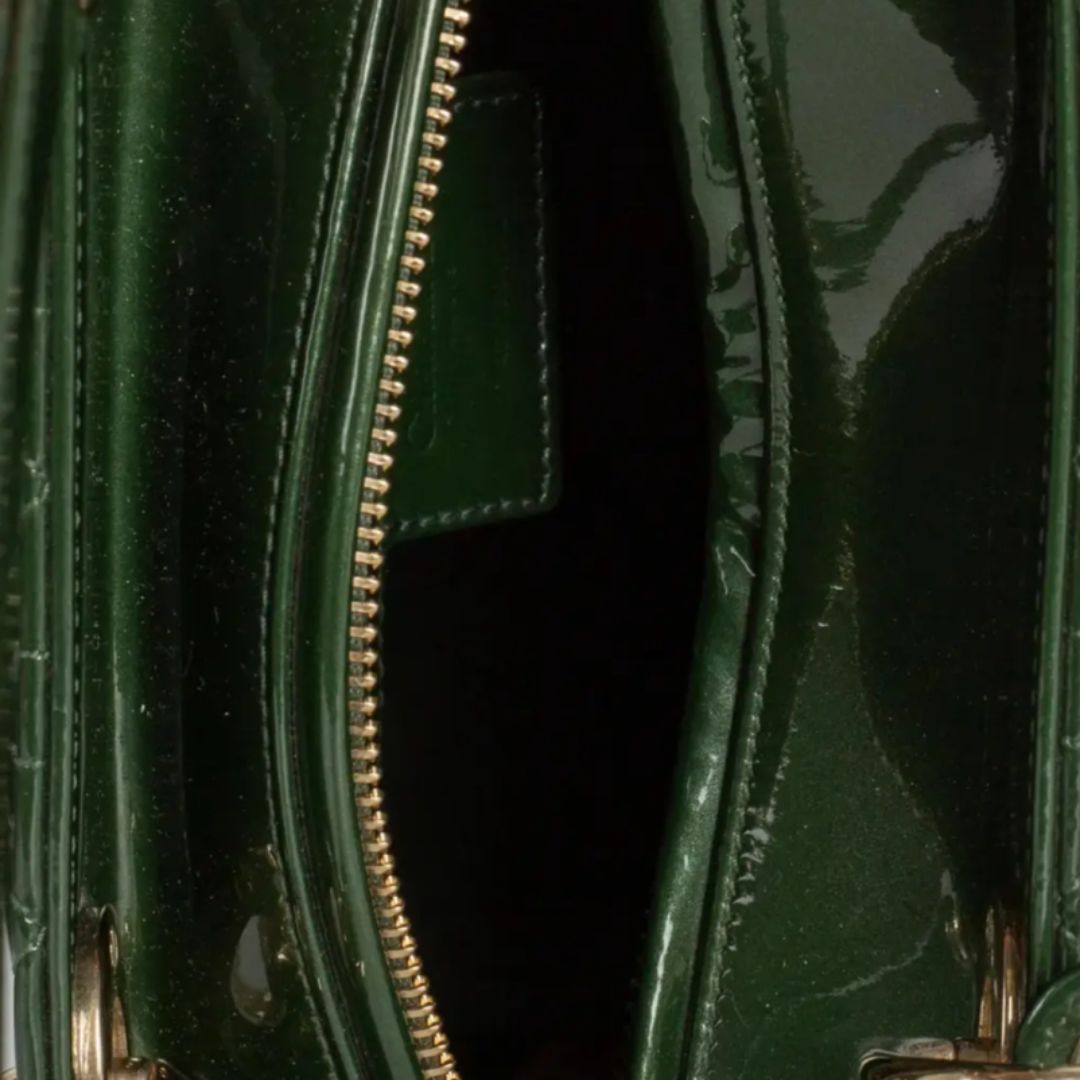 Dior Lady Dior groene lakleren handtas