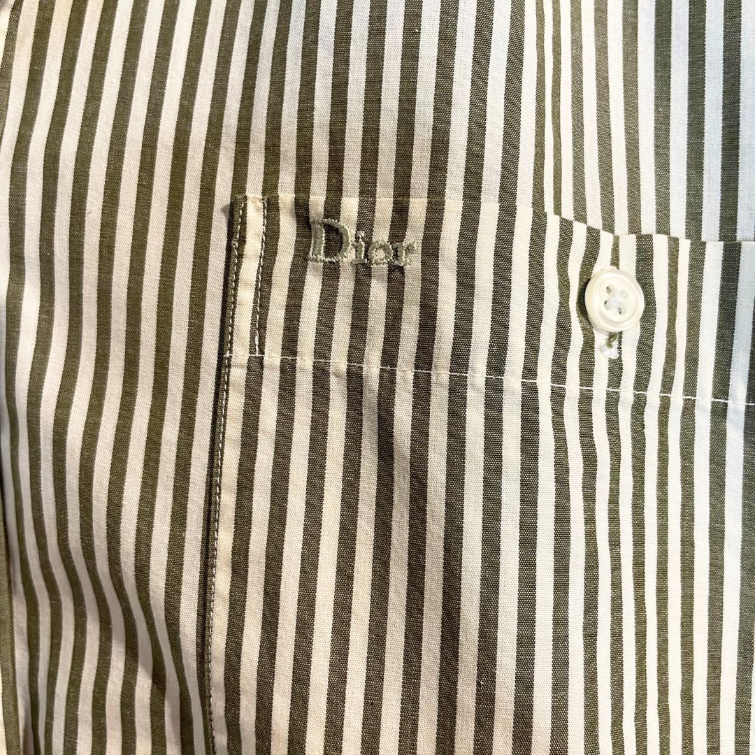 Dior white striped shirt XL