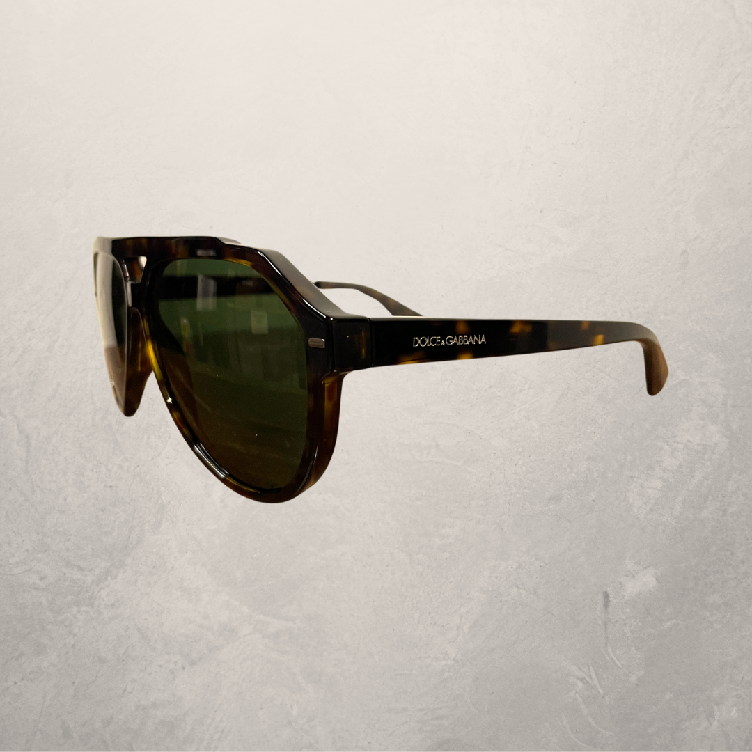 Dolce & Gabbana DG4452 dark green havana sunglasses w/ case