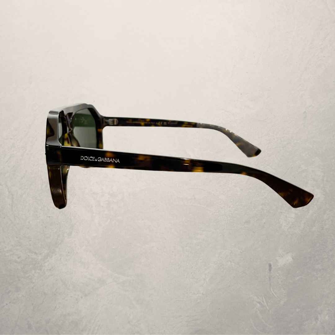 Dolce & Gabbana DG4452 dark green havana sunglasses w/ case