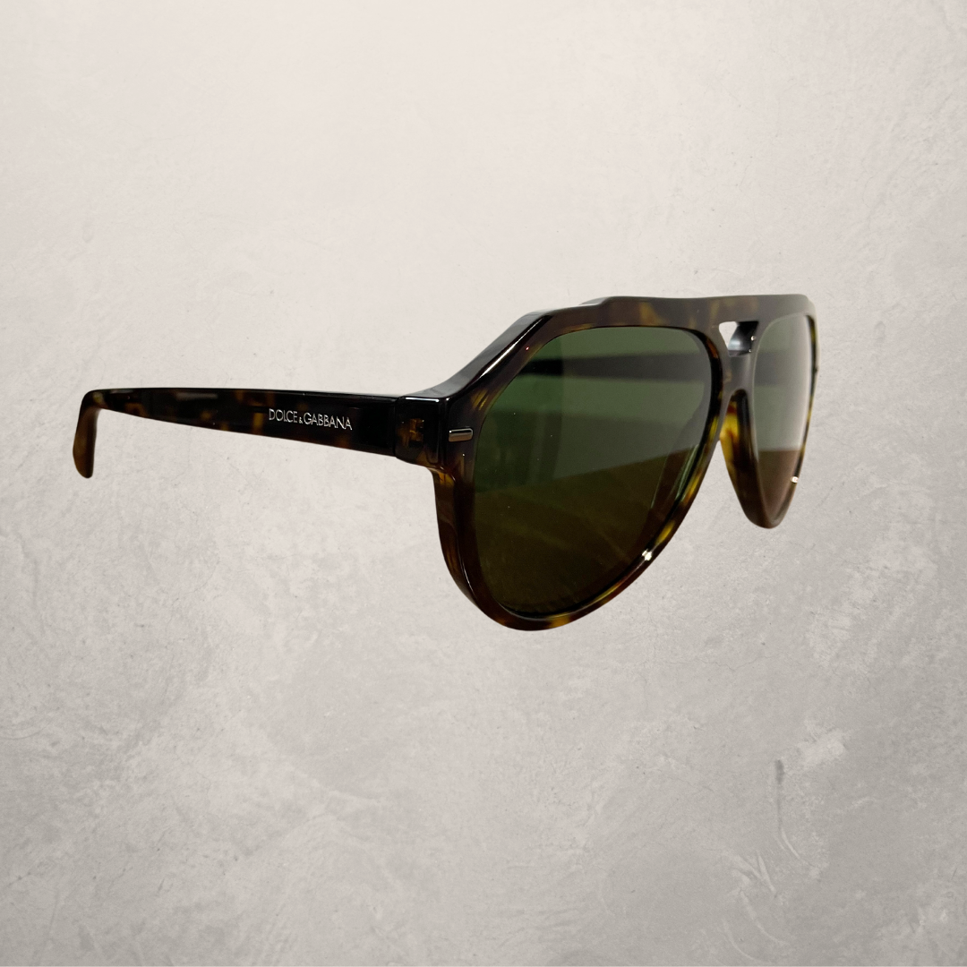 Dolce & Gabbana DG4452 dark green havana sunglasses w/ case