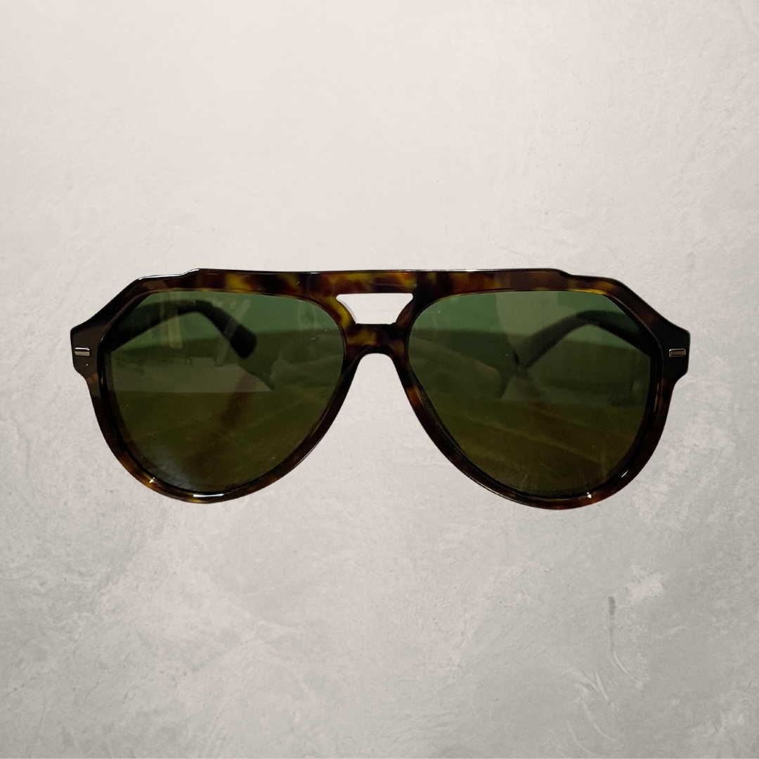 Dolce & Gabbana DG4452 dark green havana sunglasses w/ case