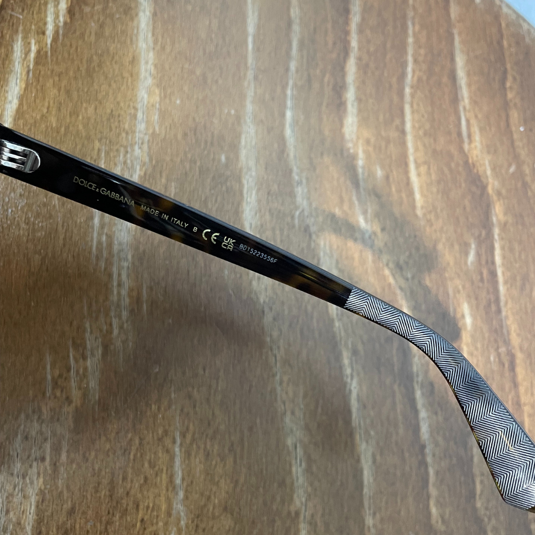 Dolce & Gabbana DG4452 dark green havana sunglasses w/ case
