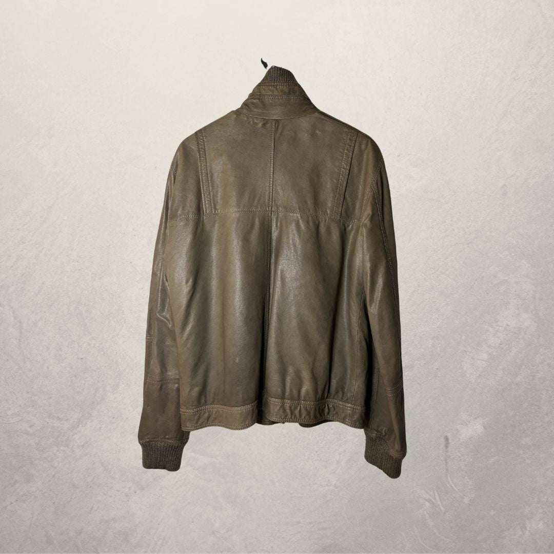 Dolce & Gabbana brown leather jacket L