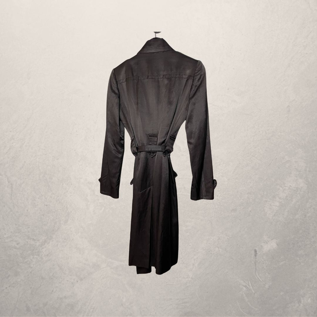 Dolce & Gabbana brown sheen trench coat S