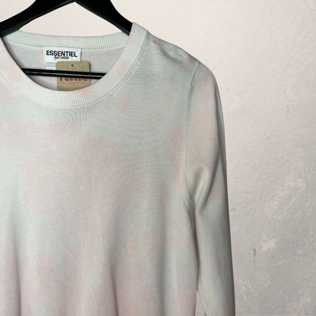 Essential Antwerp pink/white tye die top M