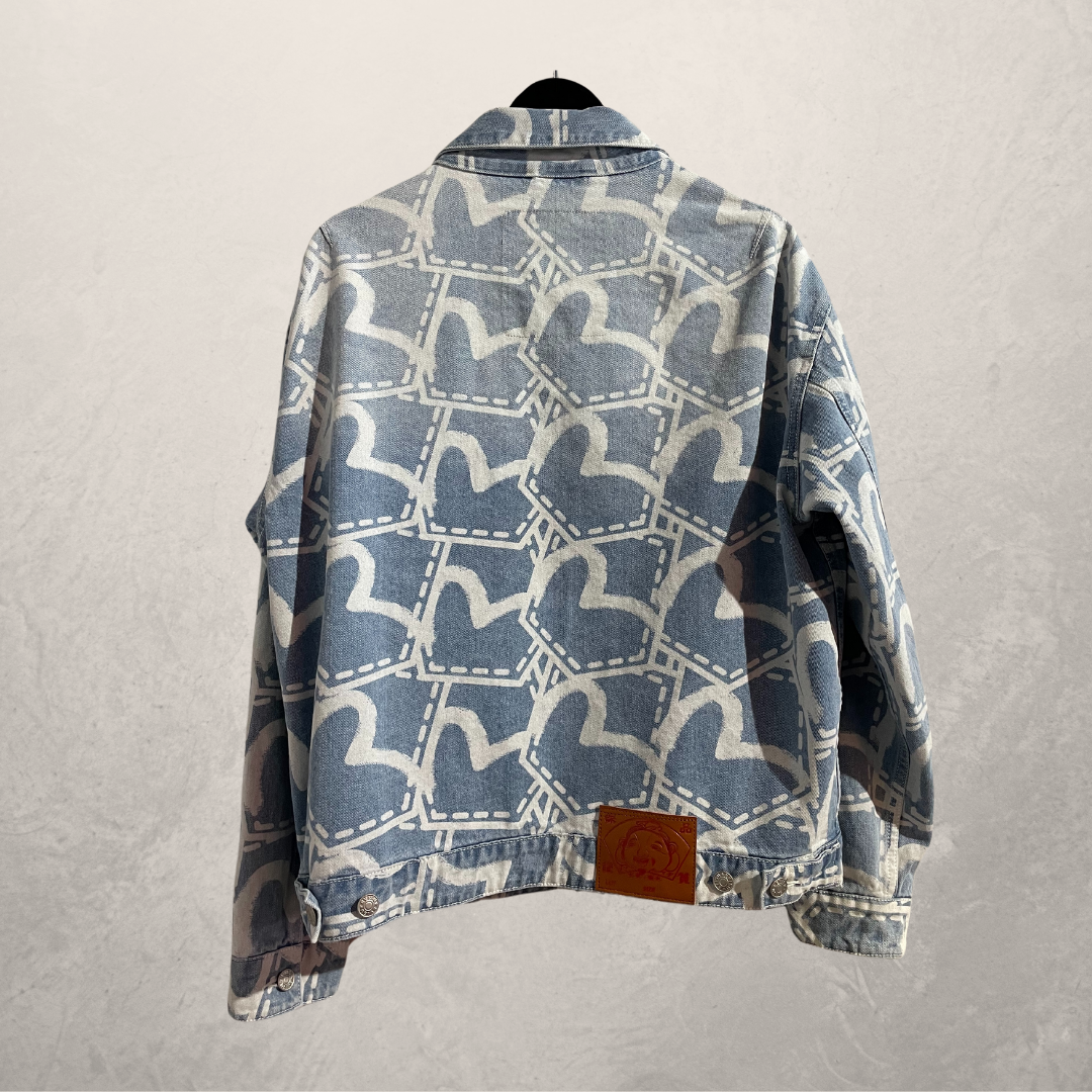 Evisu rare mid blue logo denim jacket L