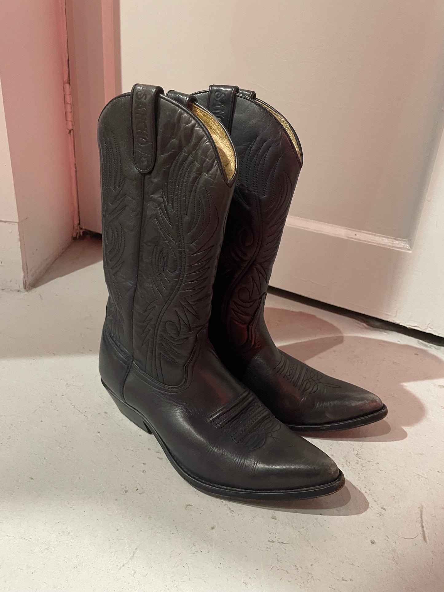 Sancho zwarte leren cowboylaarzen 40