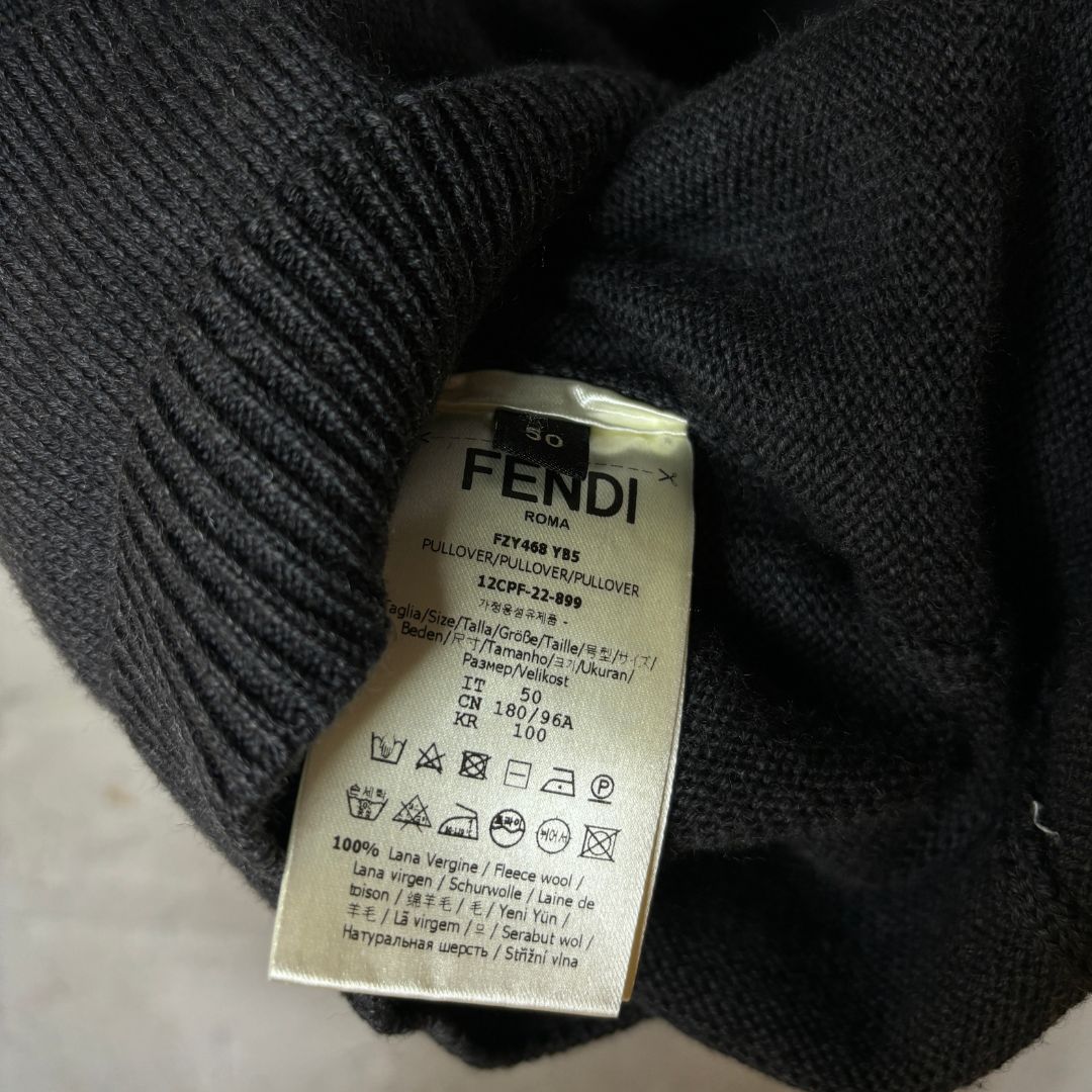 Fendi grijs wollen Spencer vest L