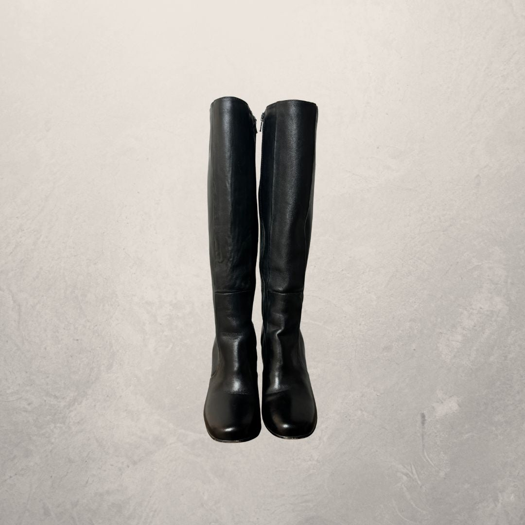 Firenze black leather boots 36