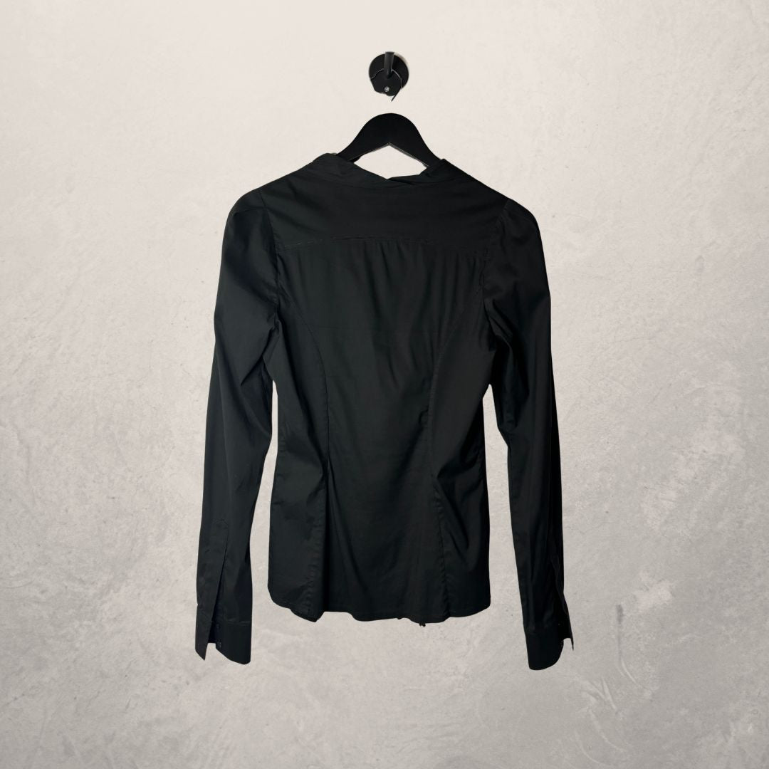 Flavio Catellani zwart getailleerd overhemd M